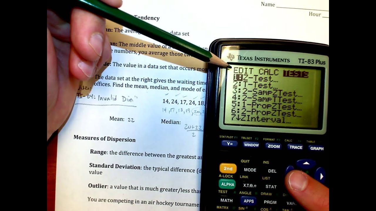TI 84 Tutorial Mean Median And Mode YouTube