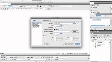 Dreamweaver Tutorial - Background 01 - Change the Background Color