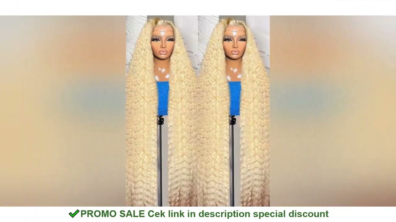 613 Curly Honey Blonde Lace Front Human Hair Wigs Loose Deep Wave 13x6 134 HD Water Wave Color Trans