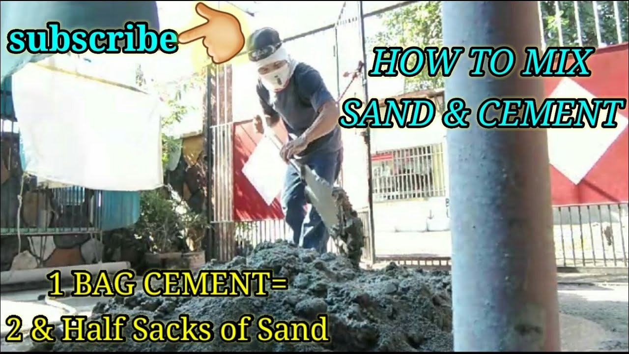 HOW TO MIX SAND & CEMENT CONSTRUCTION WORKS - YouTube
