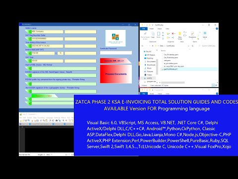 TLV E-INVOICING PHASE 2 QRCODE/XML UBL 2.1 VERIFIED IN ZATCA PORTAL|VB6,VB.NET,.NET CORE/C# and Etc.