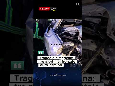 Video Tre morti nel frontale auto-camion sulla via Emilia a Modena