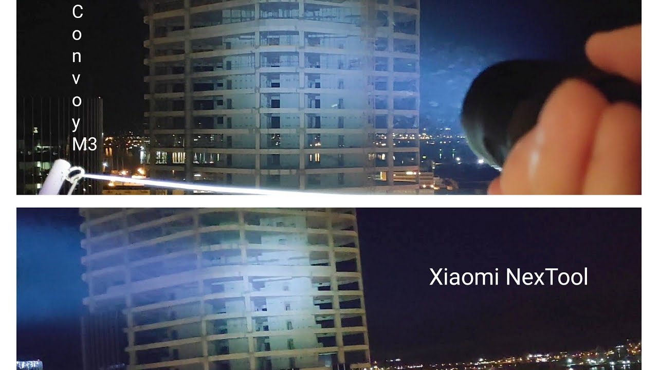 Convoy M3 XHP70.2 Vs Xiaomi NexTool XHP50.2 Flashlight - Outdoor Test