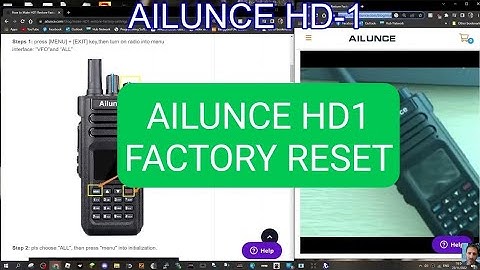 AILUNCE HD-1 Factory Reset