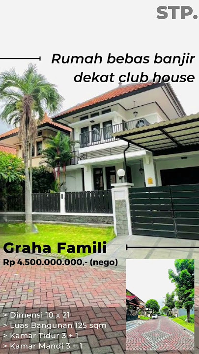 Rp 4,5M - Rumah Mewah di Graha Famili Surabaya Barat #rumahdijualdisurabaya #perumahansurabaya