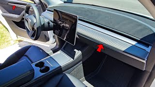 Tesla Model Y/3 - Real Carbon Fiber - Dash & Door Trim Covers