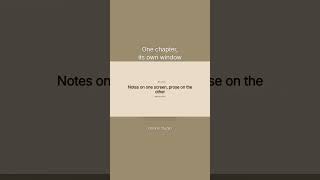 Pop a document out onto the second screen and keep writing.