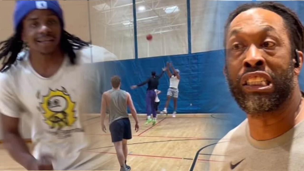 4v4 action!! | Pickup Basketball hoops