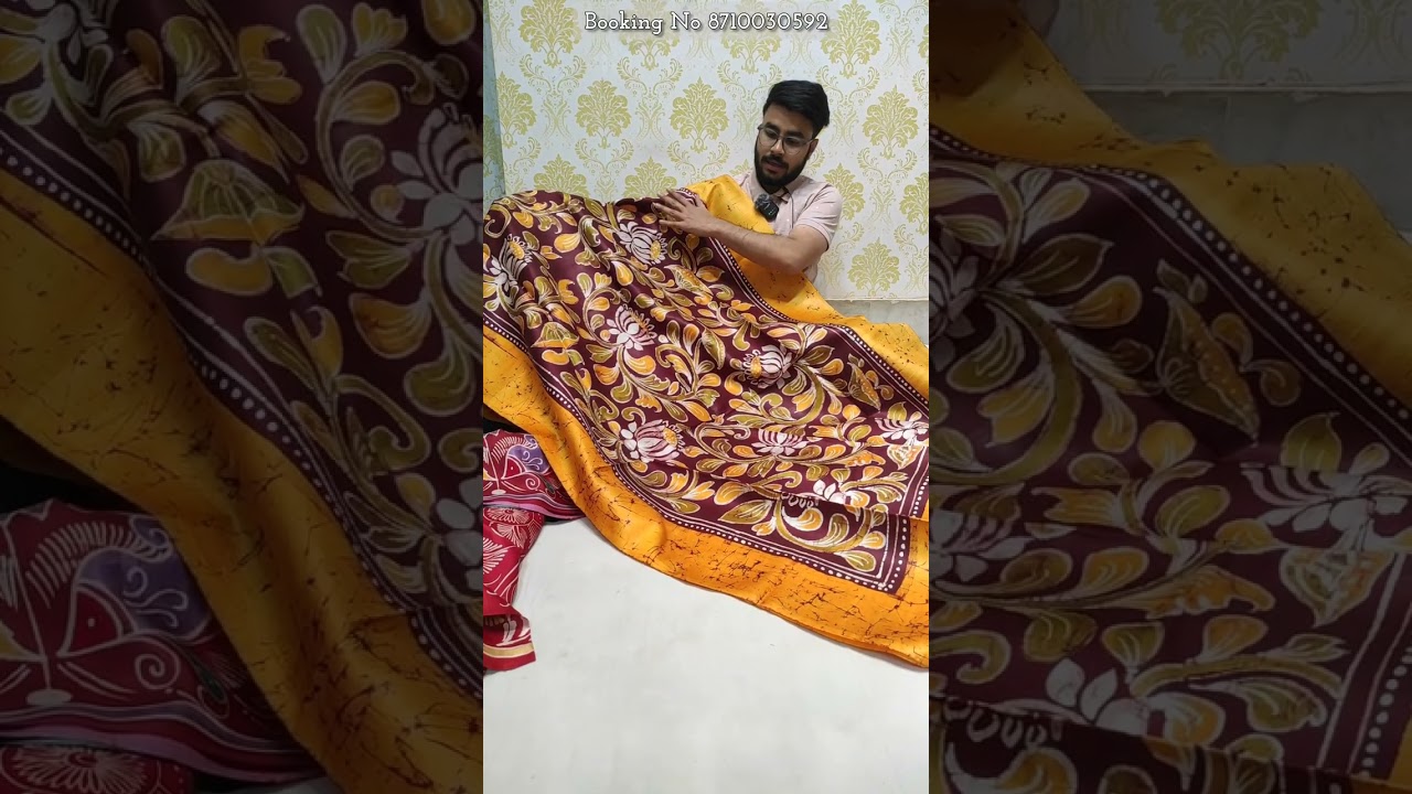 Silk Hand batick & Bapta Achal Hand madhubani / Booking no 8710030592