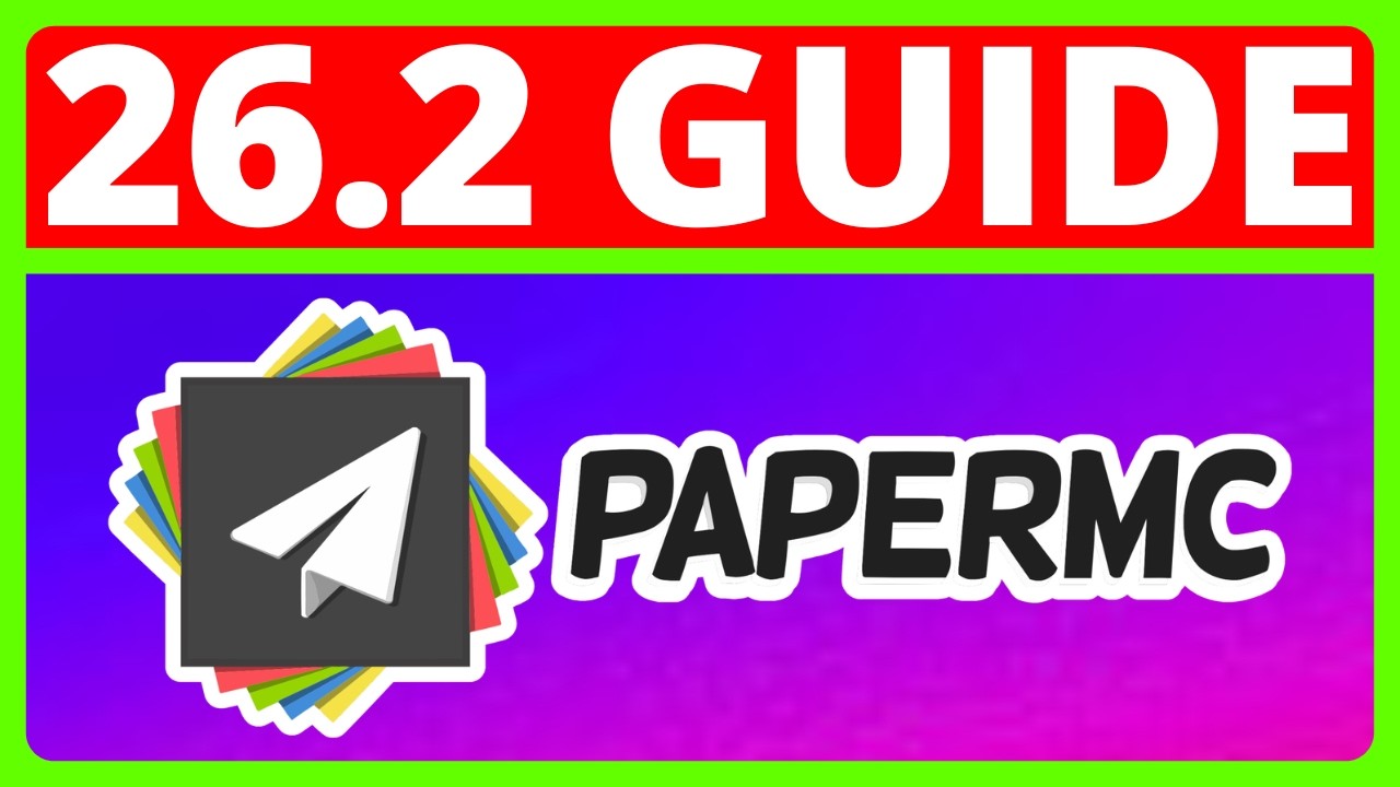 How To Make A Paper Minecraft Server 26.2 | Paper Server Minecraft ...