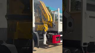Dongfeng 6x4 truck fitted with XCMG 8-ton knuckle-boom crane #KnuckleBoomCraneExport #XCMGCrane