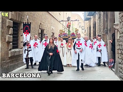 Procesi&oacute;n del Cristo de la Buena Muerte. Domingo de Ramos en Barcelona.