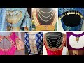 Latest blouse back neck jewellery ideasblouse hanging designs