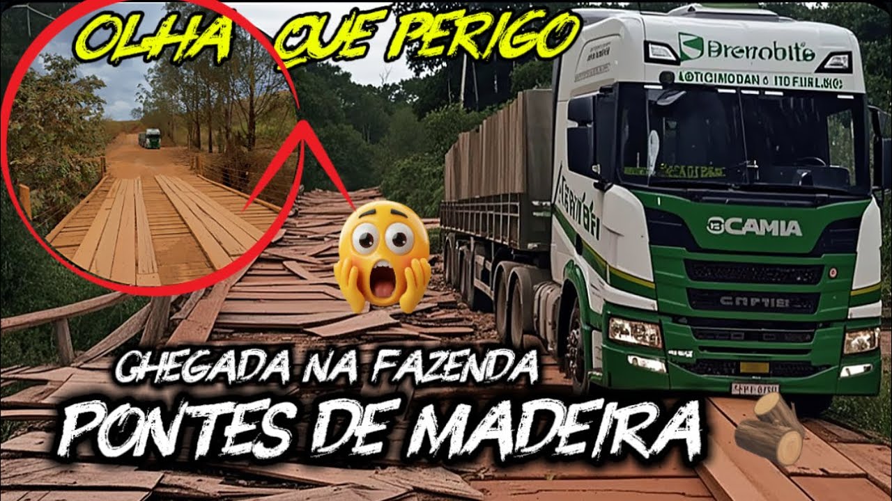  ⚠️Olha quer perigo ⚠️Passando pelas pontes de madeira 
