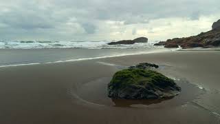 Lone Mossy Rock Beach for TV — 1 Hour 4K No Sound