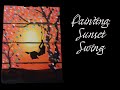 Sunset Swing Acrylic Painting