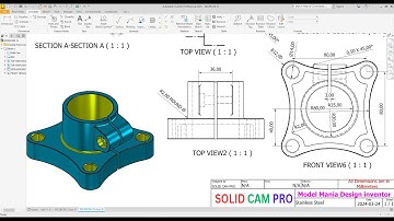 Autodesk inventor 2024 Exercise 30 Design 3D Model Mania