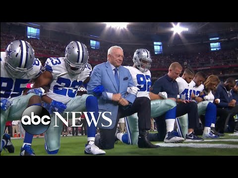 Dallas Cowboys, Jerry Jones take knee before national anthem