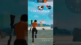1 VS 1 CRAFTLAND #freefire #stargamerx #mobiletricks