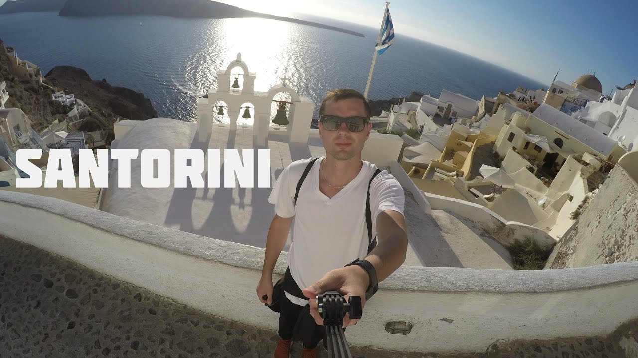 остров Санторини Греция. ISLAND OF SANTORINI 2016 DRONE