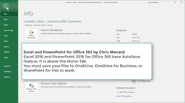 AutoSave in Excel and PowerPoint for Office 365 by Chris Menard