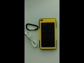 Everbuying ES800 Practical 8000mAh LED Torch Solar Charger 1.2W 5V Power Bank