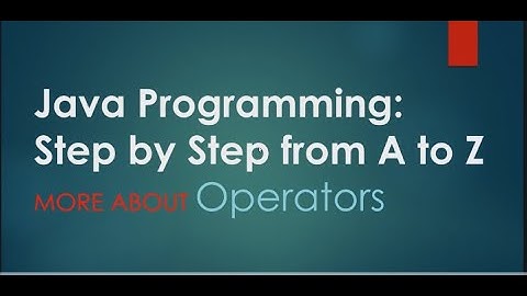 2# Logical operators | Java Programming: Step by Step from A to Z