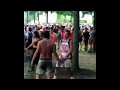 PUNKD! Guy at Lollapalooza pretends to  pee on everybody W/FAKE squirter. Super Duper slow-mo