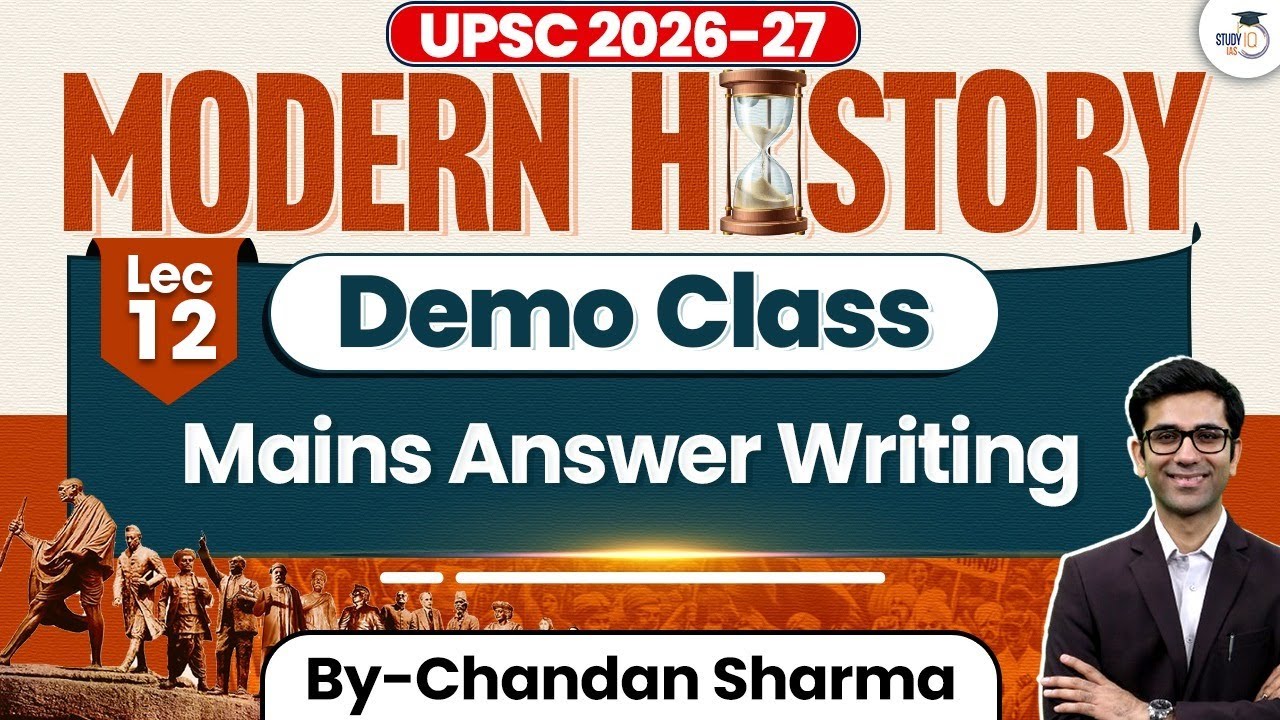 UPSC MODERN HISTORY DEMO CLASS | Mains Answer Writing | LEC 12 ...