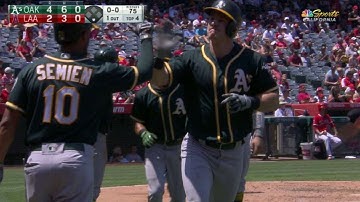 OAK@LAA: Canha crushes a three-run homer to right