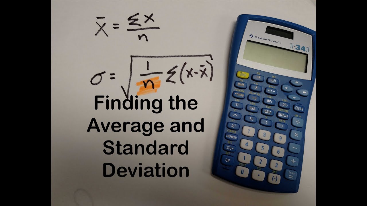 Finding the Average and Standard Deviation, Calculator and Paper YouTube