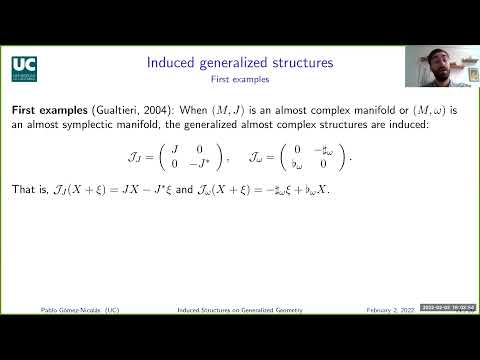 MATH2022 - Induced Structures on Generalized Geometry, Pablo Gomez Nicola
