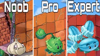 Plants Vs Zombies - Toit | NOOB vs PRO vs EXPERT screenshot 1