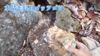 【良回】デカ目の煙水晶と長石ゴロゴロのペグマタイトのガマ