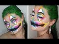 COLORFUL CLOWN MASK HALLOWEEN MAKEUP!