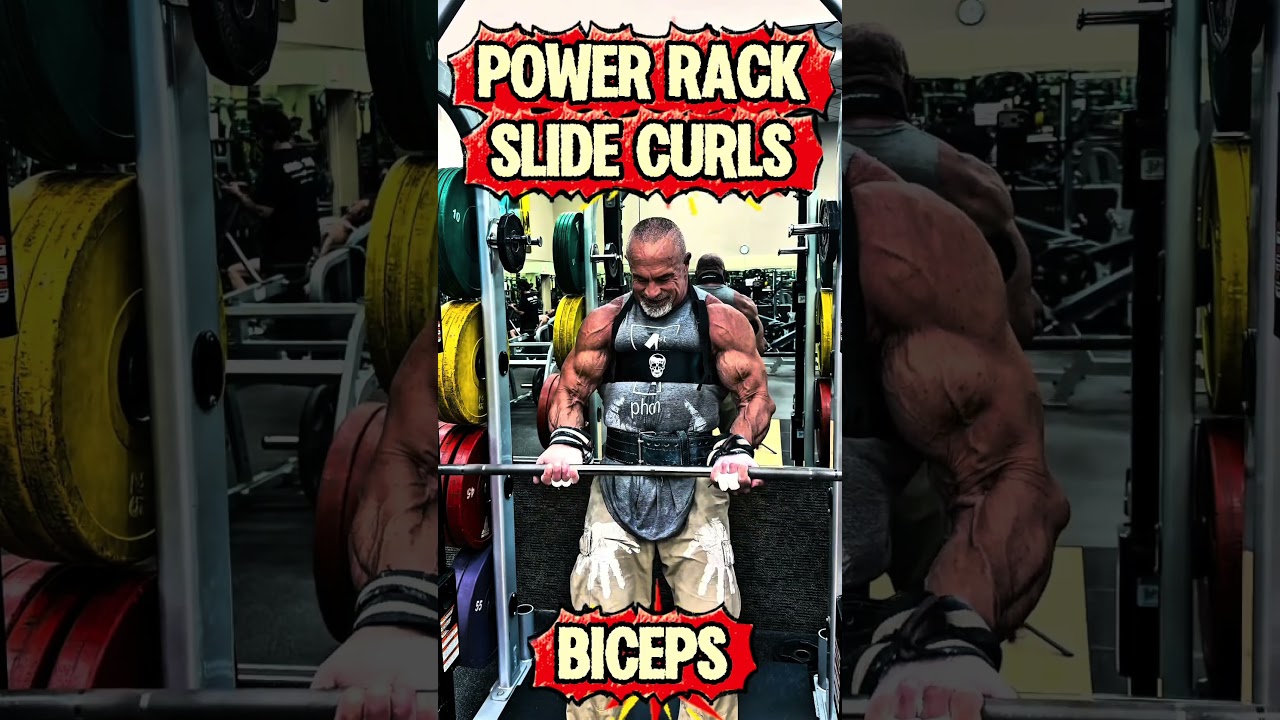 Power rack sliding curls for biceps #workout #motivation #muscle #workouttips #biceps