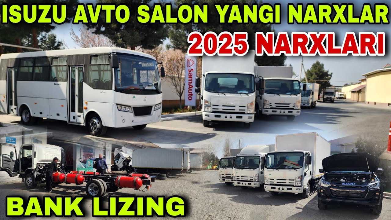 22 MART YANGI  ISUZU NARXLARI SENJI MATOR DIZEL MOTORLISI TENTLI FURGON AVTOBUS PEKAP NARXLARI
