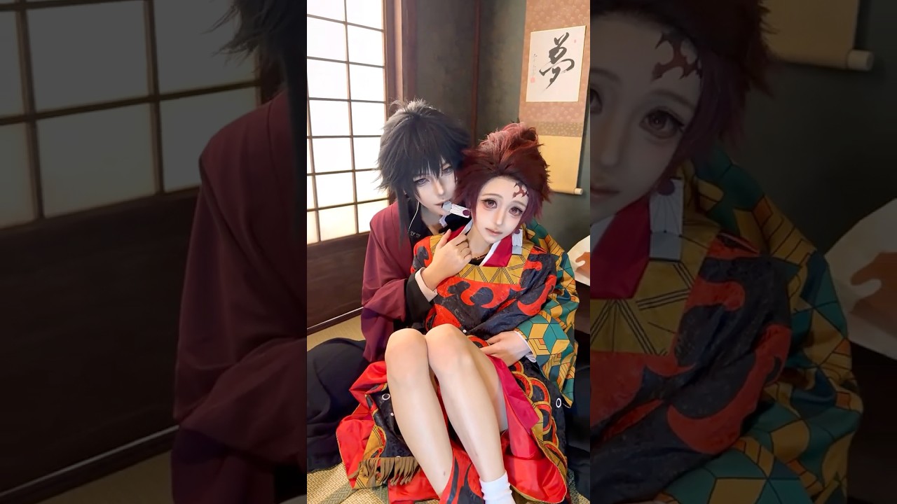 Giyu & Oiran Tanjiro🌸 #anime #game #fyp #demonslayer #tanjiro #cosplay #cosplayer #cosplaygirl