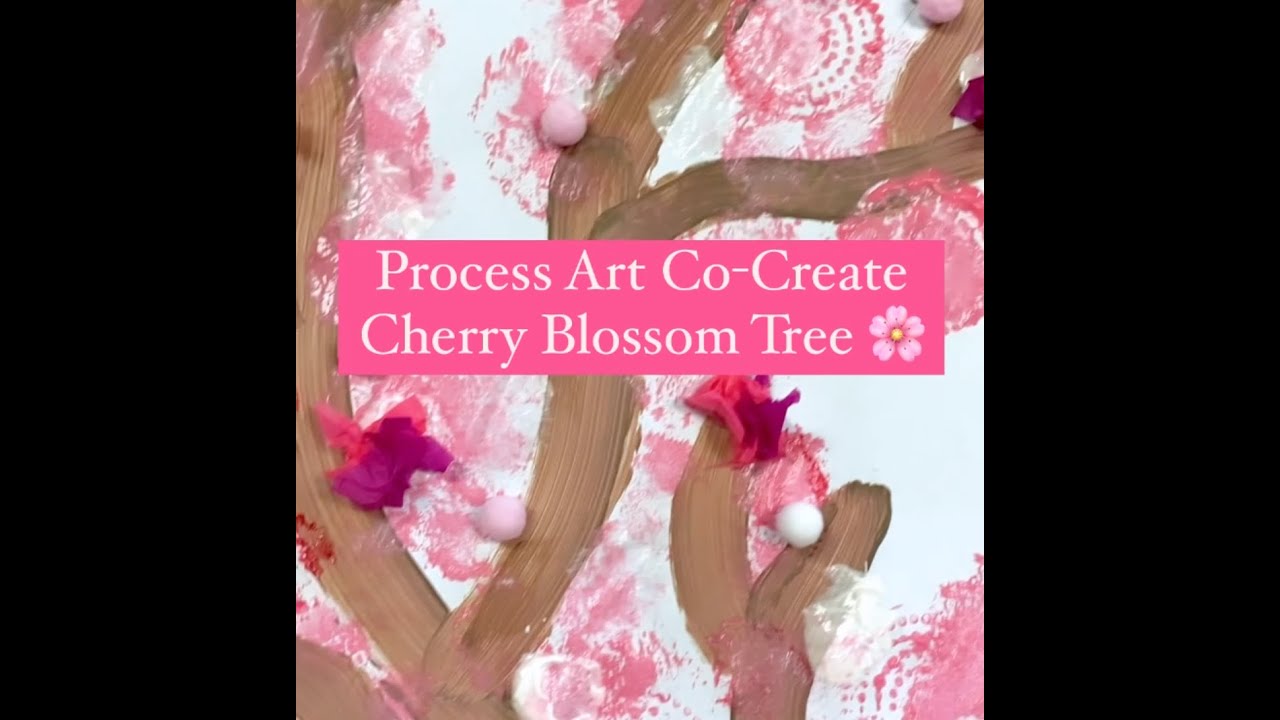 Process Art Co-Create Cherry Blossom Tree - YouTube