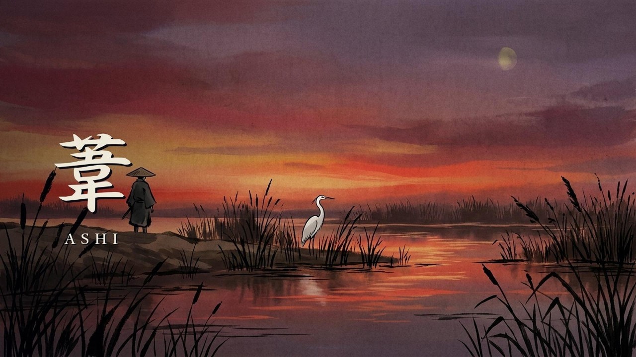 Crimson Dusk on the Reed Marsh 🌙 Japanese Sleep Music
