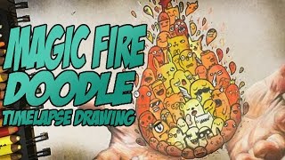 Magic Fire Doodle - Timelapse Drawing