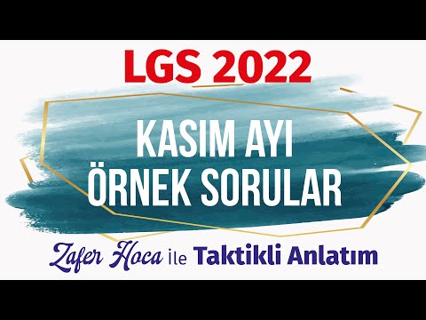 2021-2022 LGS Kasım Ayı MEB Örnek Sorular MATEMATİK | Taktikli Anlatım