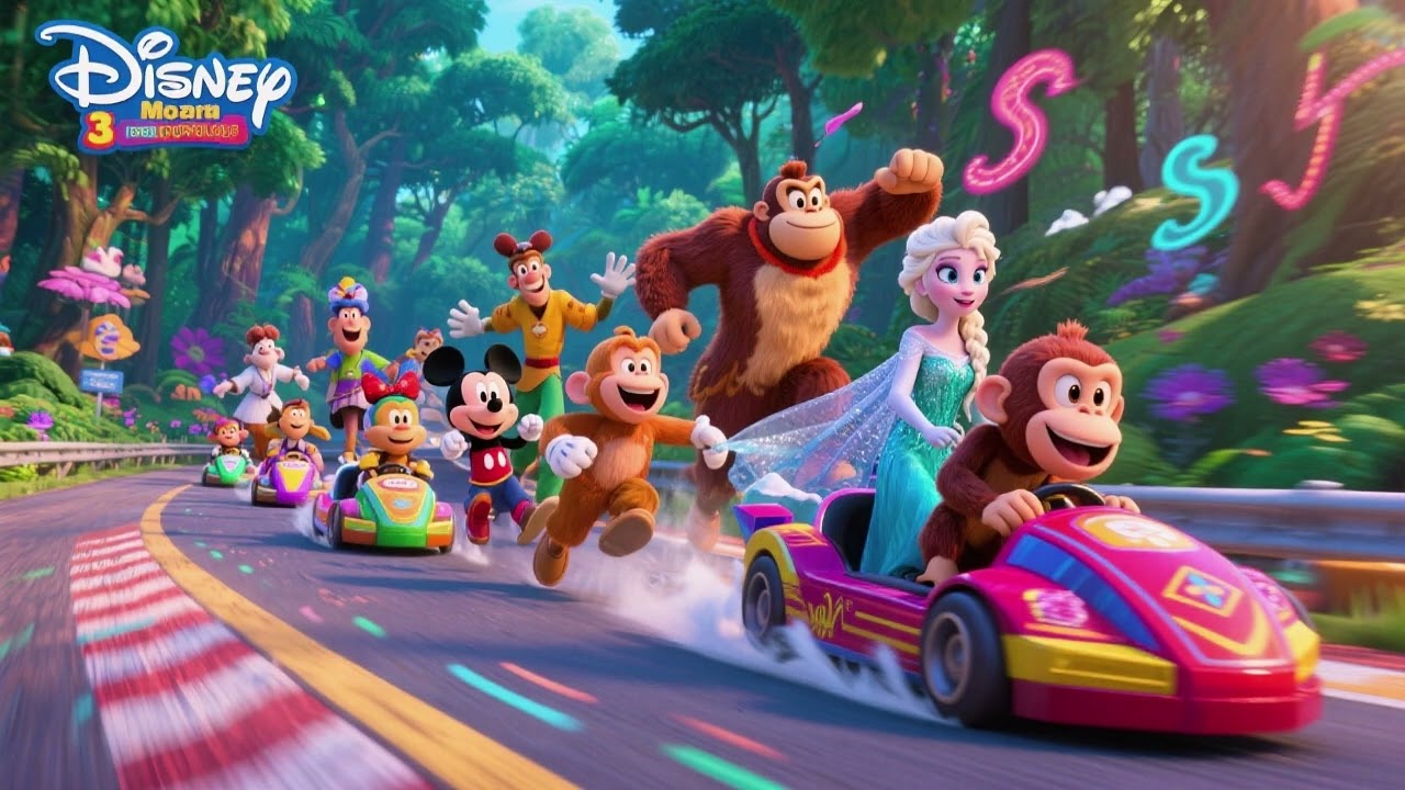 Лесная гонка Эльзы и обезьянки 4 | Захватывающее приключение для детей! 🌲✨