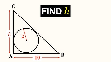 Find Side (h) Of Given Triangle | Radius of InCircle is 2- Important Geometry Skills Explained