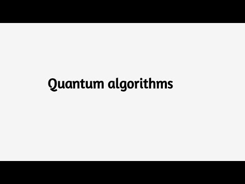 Quantum Algorithms