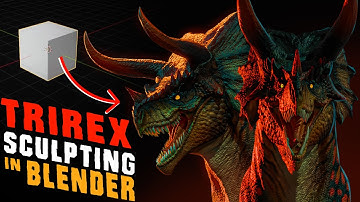 I Sculpted a Dangerous Hybrid Dinosaur/Dragon in Blender Time-lapse