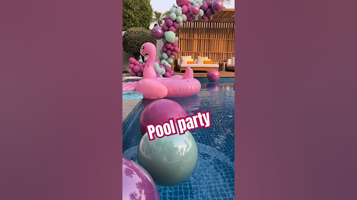 Pool party balloon decorations