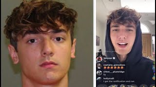 Bryce Hall Instagram Live After Being ARRESTED! (Banned From TikTok)