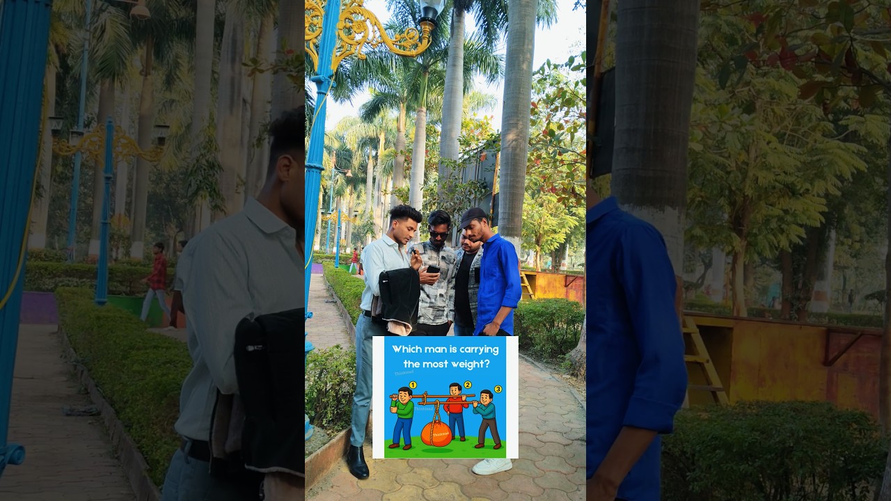 Which man is carrying the most weight? 🤔 