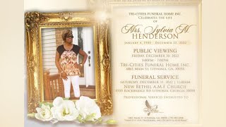 Celebration of Life for Sylvia M. Henderson